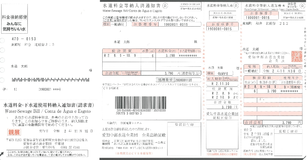 水道料金のお支払い方法 愛知中部水道企業団